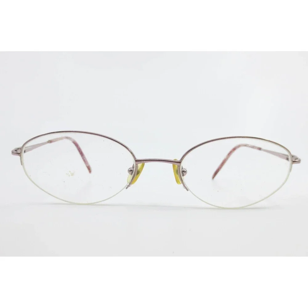 Nine West OW52 Eyeglasses Mauve Pink Oval Semi Rimless Frames 51-18-140 NW325